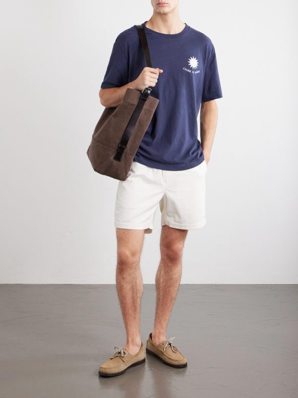 Dinis Clube de Praia Printed Cotton and Linen-Blend Jersey T-Shirt - OU Dinis Clube de Praia Printed Cotton and Linen-Blend Jersey T-Shirt - OU