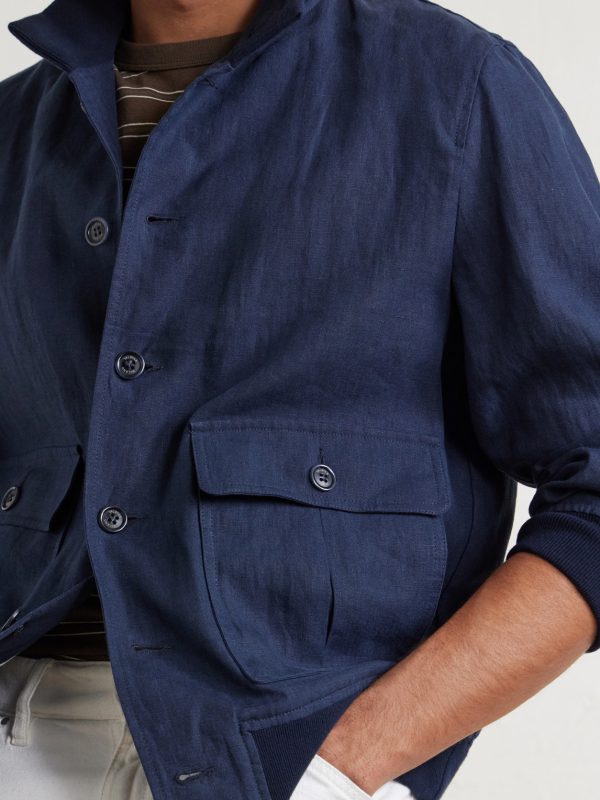 Valstarino Linen Bomber Jacket - CU Valstarino Linen Bomber Jacket - CU