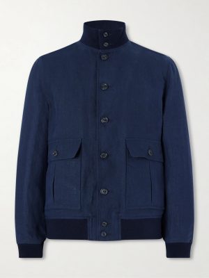 Valstarino Linen Bomber Jacket Valstarino Linen Bomber Jacket