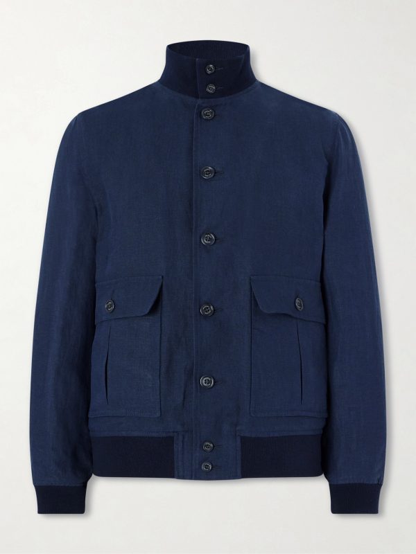 Valstarino Linen Bomber Jacket Valstarino Linen Bomber Jacket