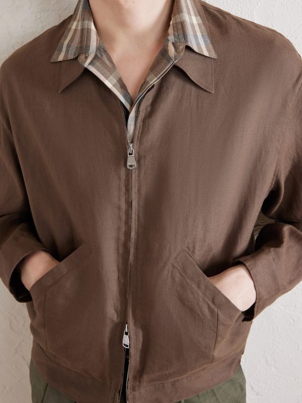 Stan Linen Bomber Jacket - CU Stan Linen Bomber Jacket - CU
