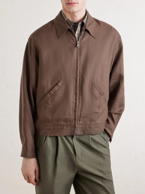 Stan Linen Bomber Jacket - FR Stan Linen Bomber Jacket - FR