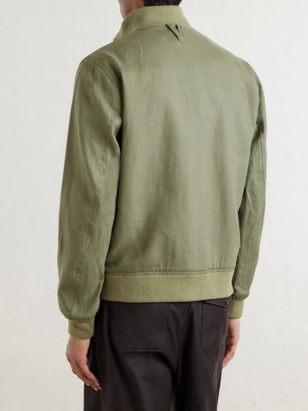 Valstarino Linen Bomber Jacket - BK Valstarino Linen Bomber Jacket - BK