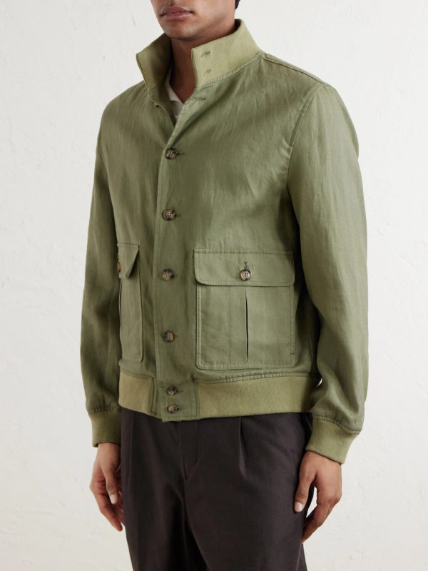 Valstarino Linen Bomber Jacket - FR Valstarino Linen Bomber Jacket - FR