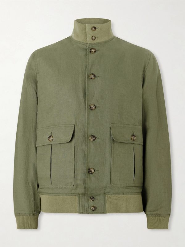 Valstarino Linen Bomber Jacket Valstarino Linen Bomber Jacket