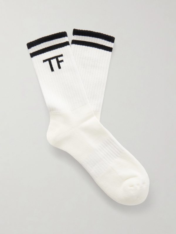 Ribbed Cotton-Blend Socks Ribbed Cotton-Blend Socks