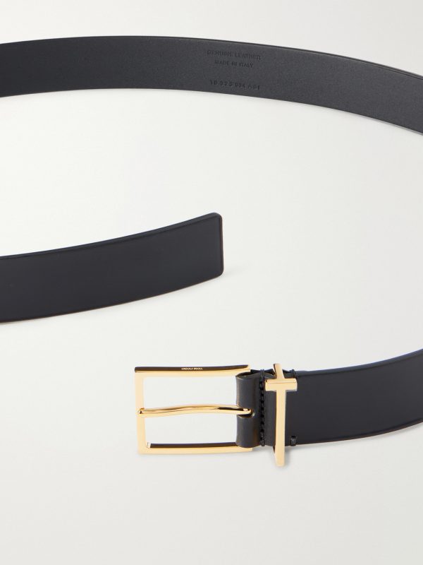 T Loop 2.8cm Leather Belt - E1