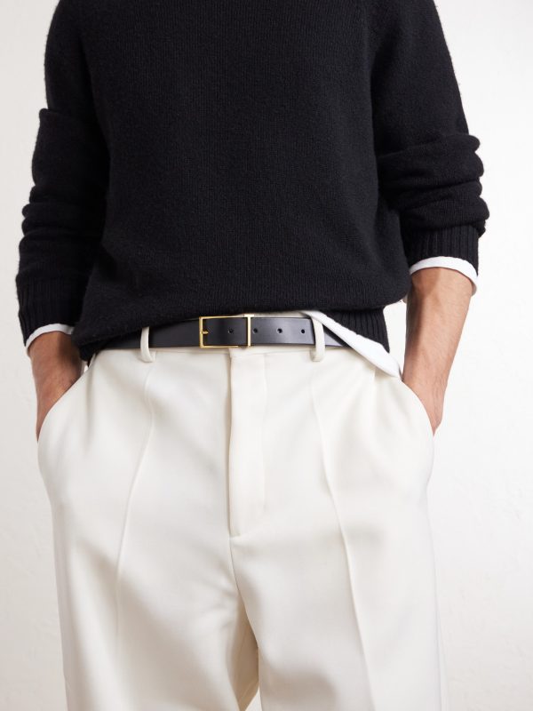 T Loop 2.8cm Leather Belt - OU
