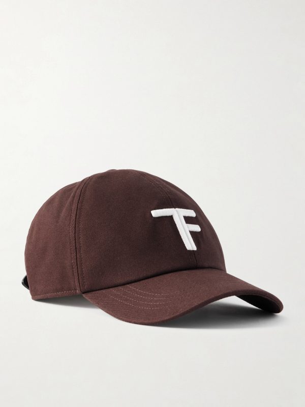 Leather-Trimmed Logo-Embroidered Cotton-Twill Baseball Cap