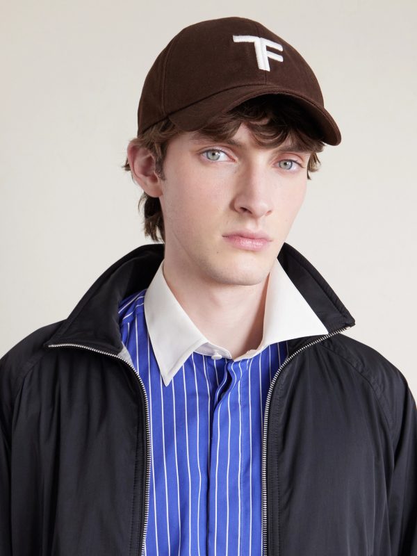 Leather-Trimmed Logo-Embroidered Cotton-Twill Baseball Cap - OU