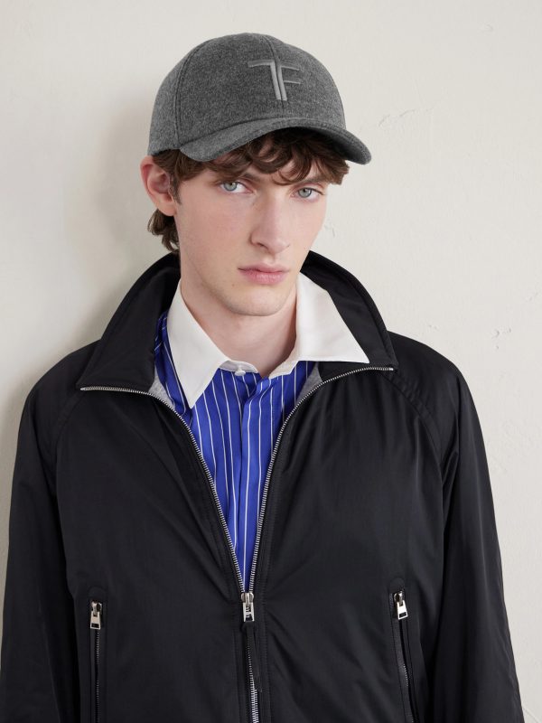 Leather-Trimmed Logo-Embroidered Cashmere Baseball Cap - OU Leather-Trimmed Logo-Embroidered Cashmere Baseball Cap - OU