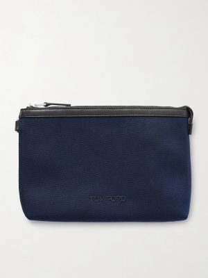Leather-Trimmed Canvas Pouch Leather-Trimmed Canvas Pouch