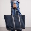 Leather-Trimmed Canvas Weekend Bag - OU Leather-Trimmed Canvas Weekend Bag - OU