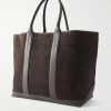 Leather-Trimmed Suede Weekend Bag - BK