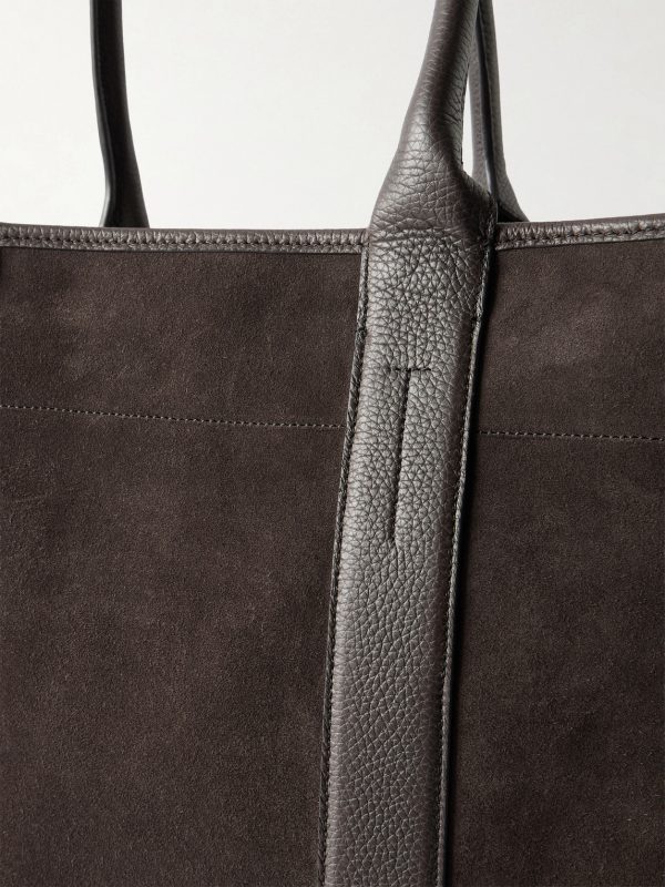 Leather-Trimmed Suede Weekend Bag - CU