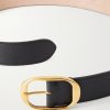 4cm Logo-Engraved Full-Grain Leather Belt - E1