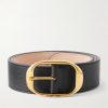 4cm Logo-Engraved Full-Grain Leather Belt
