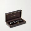 18Kt Yellow Gold Onyx Round Cufflinks - E1 18Kt Yellow Gold Onyx Round Cufflinks - E1