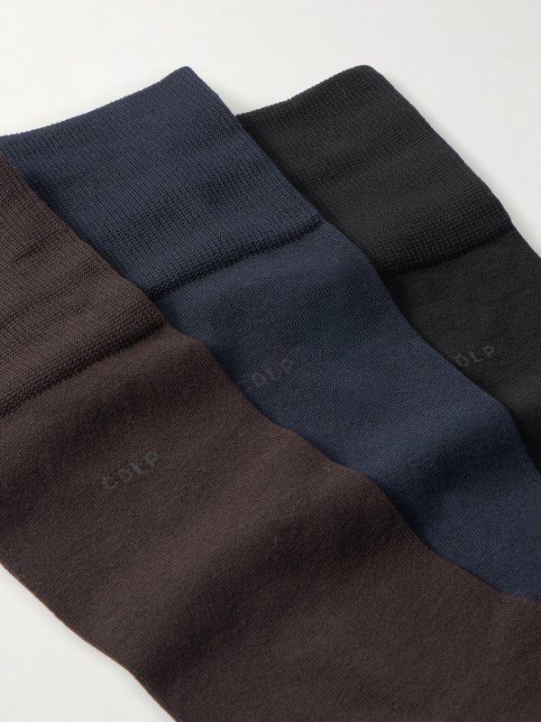Pack of Six Cotton-Blend Socks - CU Pack of Six Cotton-Blend Socks - CU
