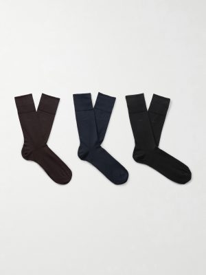Pack of Six Cotton-Blend Socks Pack of Six Cotton-Blend Socks
