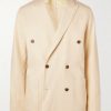 Jordin 1454 Double-Breasted Linen Suit Jacket