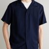 Hank 5971 Camp-Collar TENCEL™ Modal-Blend Seersucker Shirt - FR Hank 5971 Camp-Collar TENCEL™ Modal-Blend Seersucker Shirt - FR