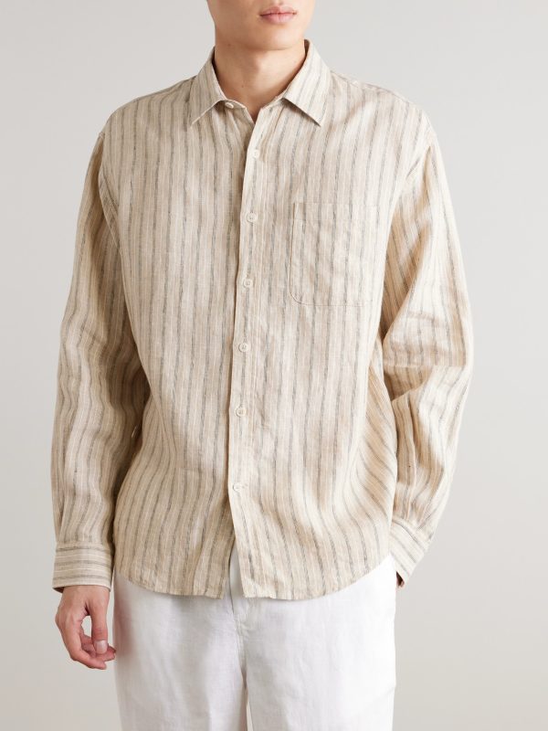 Deon 5728 Striped Linen Shirt - FR Deon 5728 Striped Linen Shirt - FR