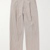 Kay 10058 Wide-Leg Pleated Herringbone Organic Cotton-Blend Suit Trousers Kay 10058 Wide-Leg Pleated Herringbone Organic Cotton-Blend Suit Trousers