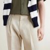 Kay 1454 Straight-Leg Pleated Linen Trousers - CU Kay 1454 Straight-Leg Pleated Linen Trousers - CU