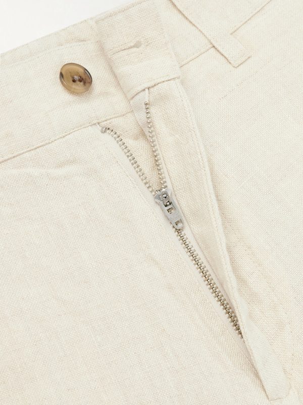 Kay 1454 Straight-Leg Pleated Linen Trousers - E1 Kay 1454 Straight-Leg Pleated Linen Trousers - E1