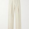 Kay 1454 Straight-Leg Pleated Linen Trousers Kay 1454 Straight-Leg Pleated Linen Trousers