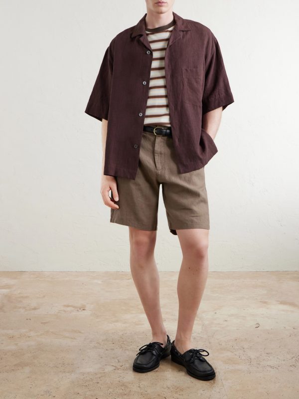 Aden 1454 Straight-Leg Linen Shorts - OU Aden 1454 Straight-Leg Linen Shorts - OU