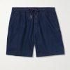 Gregor 1454 Straight-Leg Linen Drawstring Shorts Gregor 1454 Straight-Leg Linen Drawstring Shorts