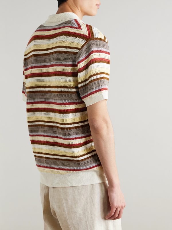 Lars 60019 Camp-Collar Striped Organic Cotton Shirt - BK Lars 60019 Camp-Collar Striped Organic Cotton Shirt - BK