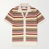 Lars 60019 Camp-Collar Striped Organic Cotton Shirt Lars 60019 Camp-Collar Striped Organic Cotton Shirt