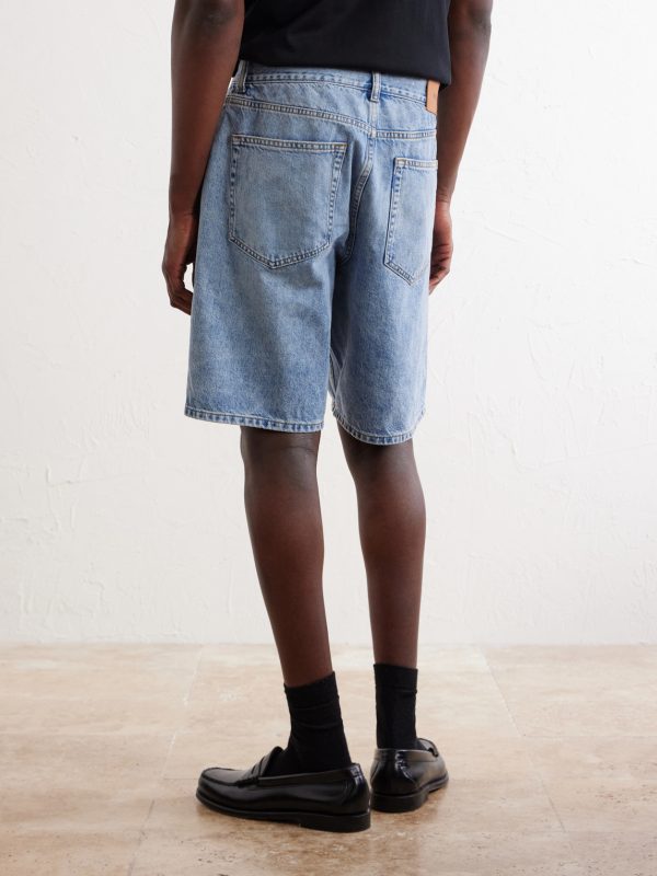 Otis 1882 Straight-Leg Organic Denim Shorts - BK Otis 1882 Straight-Leg Organic Denim Shorts - BK
