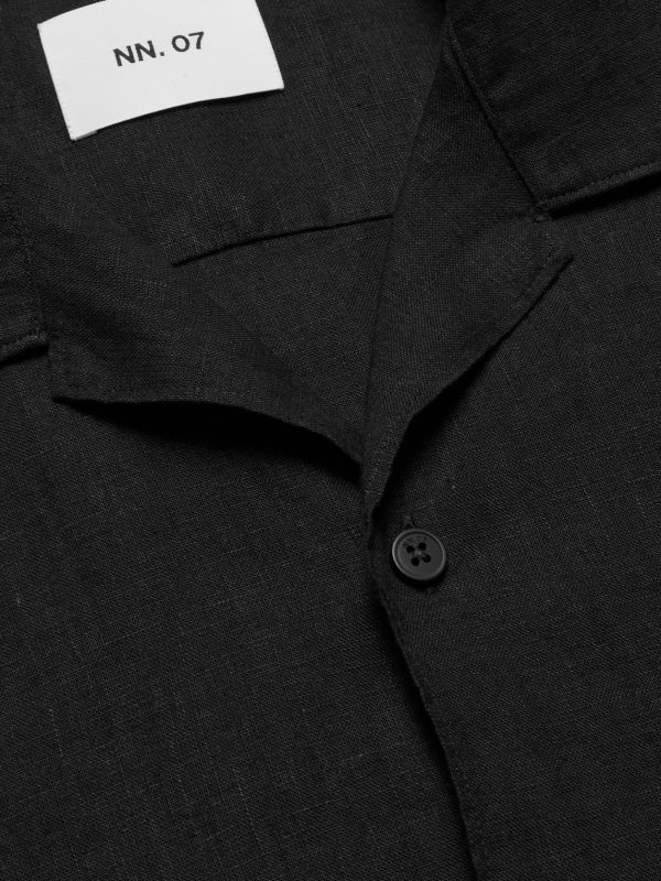 Julio 5708 Camp-Collar Linen Shirt - CU Julio 5708 Camp-Collar Linen Shirt - CU