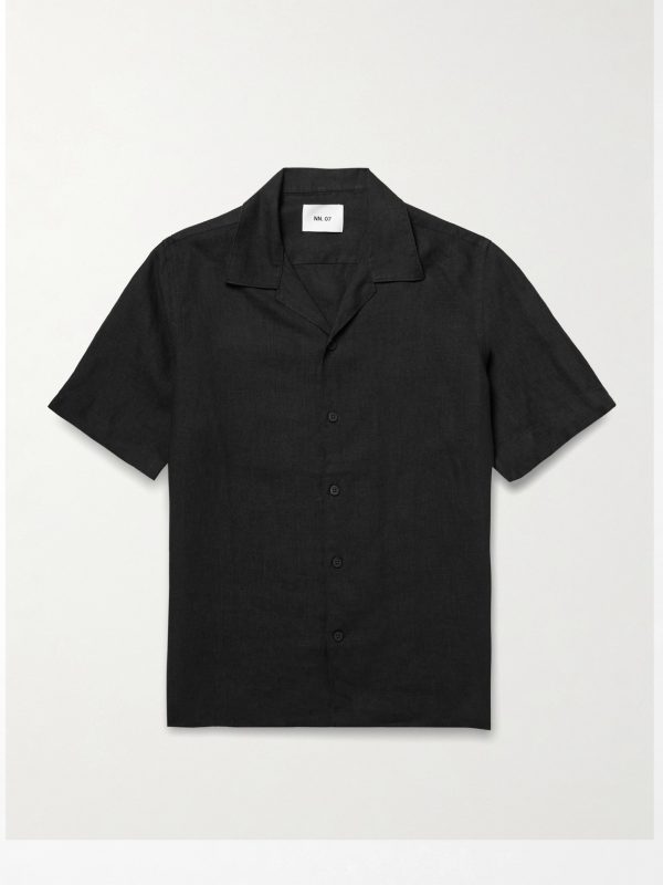 Julio 5708 Camp-Collar Linen Shirt Julio 5708 Camp-Collar Linen Shirt
