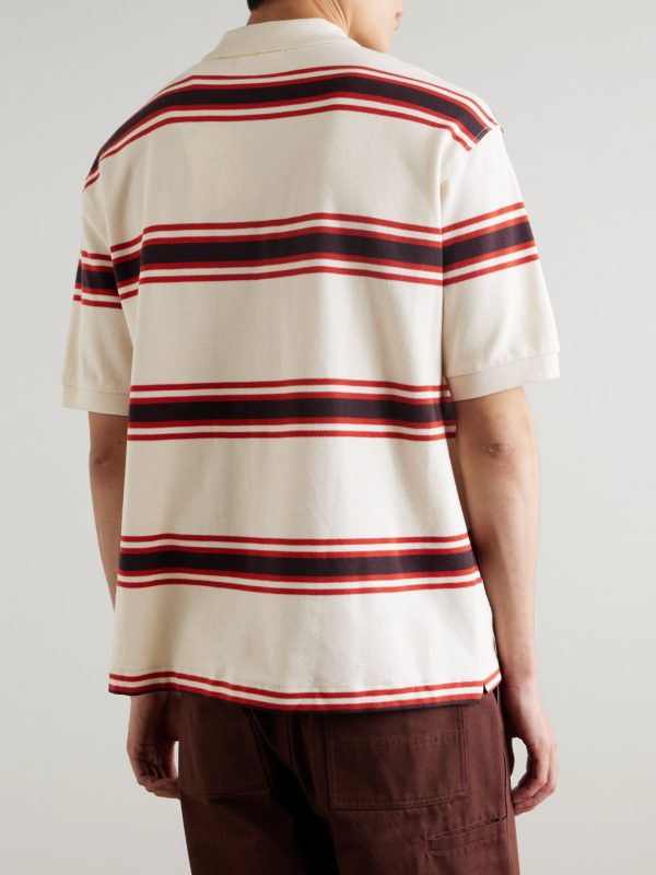Valentin 30047 Striped Organic Cotton-Piqué Polo Shirt - BK Valentin 30047 Striped Organic Cotton-Piqué Polo Shirt - BK