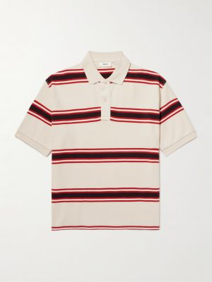 Valentin 30047 Striped Organic Cotton-Piqué Polo Shirt