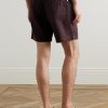 Gregor 1454 Straight-Leg Linen Drawstring Shorts - BK Gregor 1454 Straight-Leg Linen Drawstring Shorts - BK