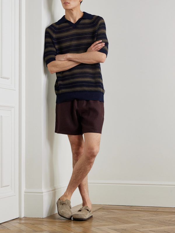 Gregor 1454 Straight-Leg Linen Drawstring Shorts - OU Gregor 1454 Straight-Leg Linen Drawstring Shorts - OU