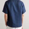 Julio 5708 Camp-Collar Linen Shirt - BK