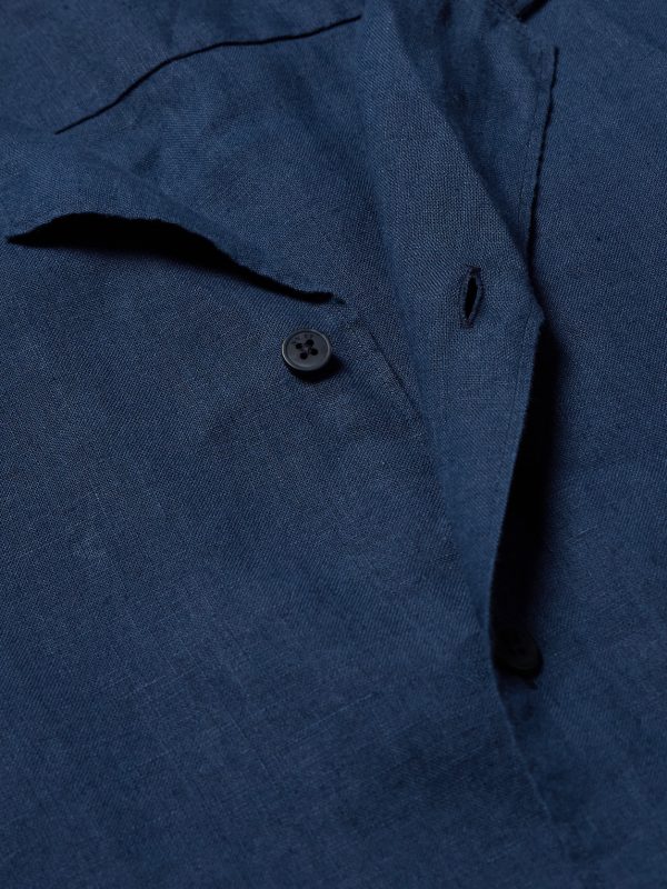 Julio 5708 Camp-Collar Linen Shirt - CU