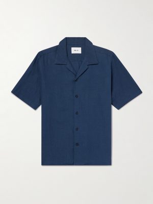 Julio 5708 Camp-Collar Linen Shirt Julio 5708 Camp-Collar Linen Shirt