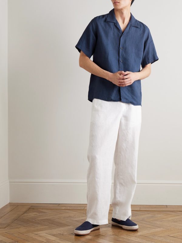 Julio 5708 Camp-Collar Linen Shirt - OU