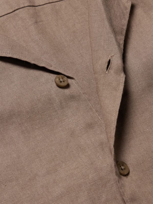 Julio 5708 Camp-Collar Linen Shirt - CU Julio 5708 Camp-Collar Linen Shirt - CU