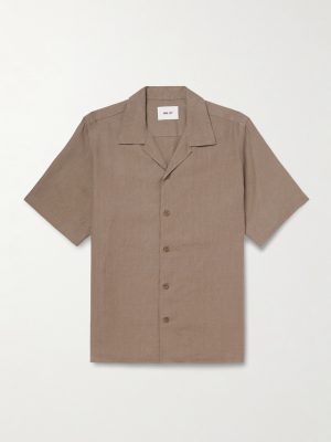 Julio 5708 Camp-Collar Linen Shirt Julio 5708 Camp-Collar Linen Shirt