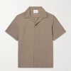 Hank 5971 Camp-Collar Modal-Blend Seersucker Shirt Hank 5971 Camp-Collar Modal-Blend Seersucker Shirt