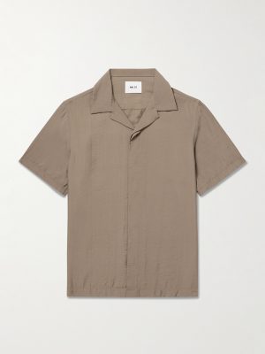 Hank 5971 Camp-Collar Modal-Blend Seersucker Shirt Hank 5971 Camp-Collar Modal-Blend Seersucker Shirt